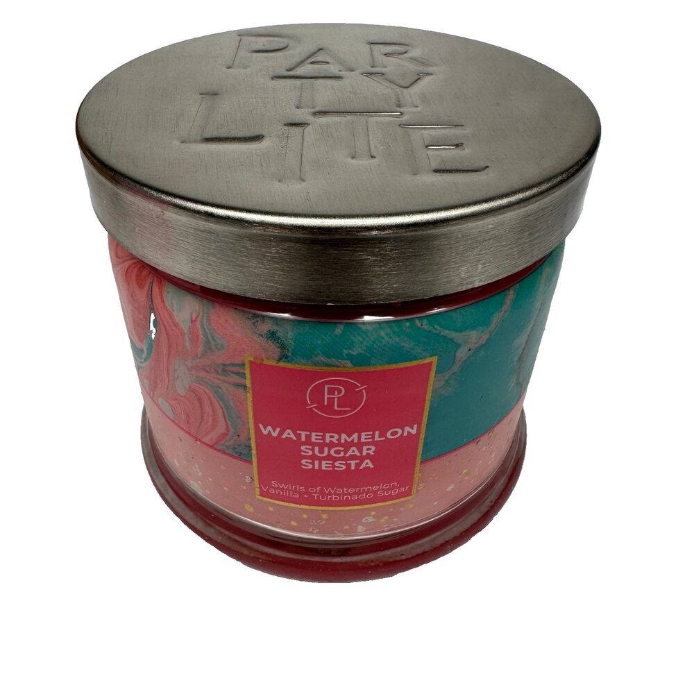 PartyLite Watermelon Sugar Siesta 3-Wick Jar Candle NEW G73H2103